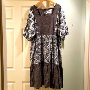 Anthropologie Bloomingprint Adrienne Flounced Midi Dress